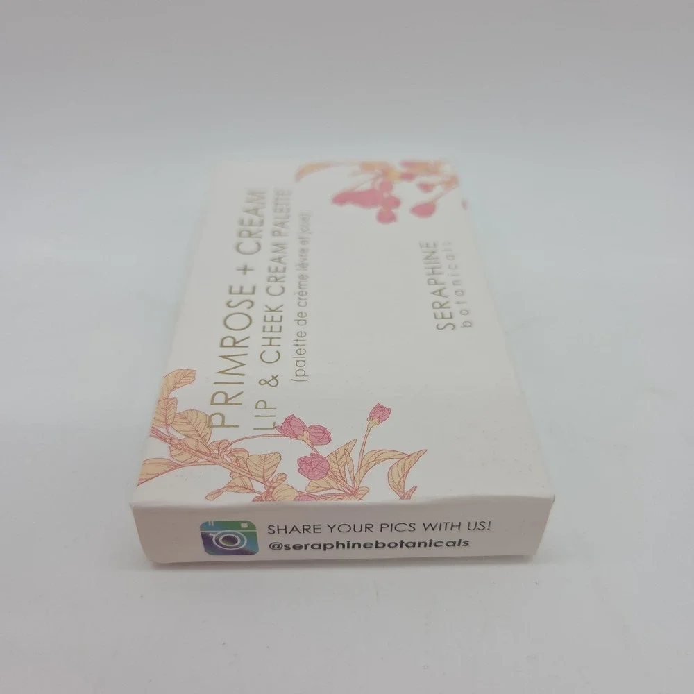 Seraphine Botanicals Primrose + Cream Lip & Cheek Cream Palette FULL SIZE 0.42oz